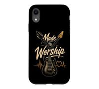 Guitar Made To Worship Christian Guitarist Music Gift Case for iPhone XR