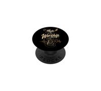Guitar Made To Worship Christian Guitarist Music Gift PopSockets Adhesive PopGrip