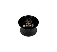 Guitar Made To Worship Christian Guitarist Music Gift PopSockets Adhesive PopGrip
