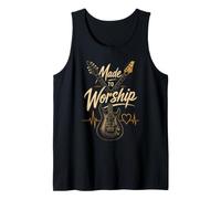 Guitar Made to Worship Christian Guitarist Music Gift Tank Top