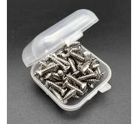 Guitar Maintenance Essentials Metal Screw Set of 50pcs in Easy to Use For STorage Box (Chrome)
