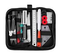 Guitar Maintenance Kit - 7.87x5.91x1.77 inche Hex Wrench Files Care Maintenance Tools, Complete set of Guitar Repair Tools | Carry Bag, Imstrument Accessories forPlayers, Acoustic, Electric guitars