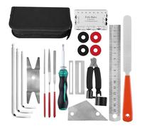 Guitar Maintenance Kit - Hex Wrench Files, Care Maintenance Tools with Carry Bag, Instrument Accessories for Guitar Players, Compatible with Acoustic Electric Guitars, Repair Kit