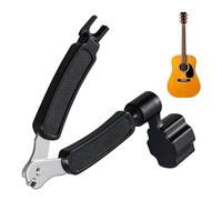 Guitar Maintenance Kit - Three in One Multifunctional Guitar String Winder and Cutter | High Quality Guitar Accessories | Compatible with Various String Instruments (Black)