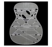 Guitar making tools 40Inch Acoustic Guitar Acrylic Transparent Acrylic Template Sound Beam Hole Code Location Guitar Making Molds