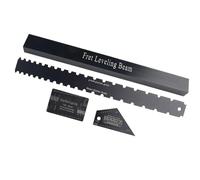 Guitar Making Tools 4Pcs Guitar Neck Straight Edge Fret Leveling Beam Ruler Kit Set Stainless Steel Guitar Luthier Tools Black Parts