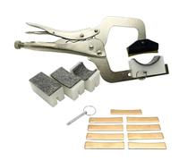 Guitar Making Tools Kit Fingerboard Handheld Fret Press Insert Tool With 9 Radius Inserts Guitar Luthier DIY Guitars Ukulele Repair Tool(With 9 Radiu Insert)
