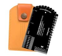 Guitar Making Tools String Action Gauge Ruler Guitar Set Up Gauge Multifunctional Fret Rocker Luthier Tool With Leather Case For Gutiar