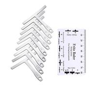 Guitar Measuring Tool Include 9 Radius Gauge 1 Guitar String Height Ruler For Guitar Bass Bridge Fingerboard Saddles