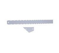 Guitar Measuring Tool Set, Silver Aluminum Neck Ruler Notched Straight Edge, Fret Leveling Gauge for Electric, Acoustic Guitars More (Silver)