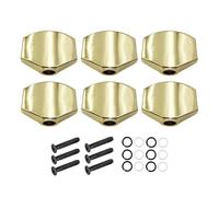 Guitar Mechanics - Set of 6 Pieces in Metal | Replacement Mechanical Guitar Tuners with Square Knobs, Musical for Classical Electric Guitar | Studio