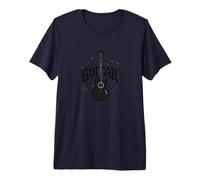 Guitar Melody Maker Rock Star Musician Gift Premium T-Shirt, Men, Navy, X-Large