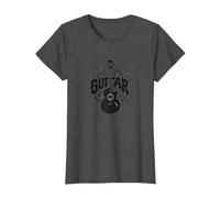 Guitar Melody Maker Rock Star Musician Gift T-Shirt, Women, Dark Heather Grey, Large