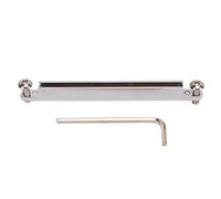 Guitar Metal Saddle, Adjustable Acoustic Guitar Bridge Saddle with Screws L-Wrench Professional Guitar Saddle Parts Replacement for Repairing, Silver