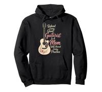 Guitar Mom Behind Every Great Guitarist Is A Mom Gift Pullover Hoodie