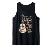 Guitar Mom Behind Every Great Guitarist is A Mom Gift Tank Top