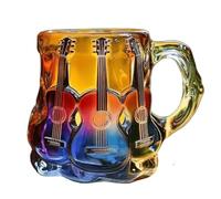 Guitar Mug | Rainbow Guitar Design Coffee Mug with Artistic 3D Print | Heat Resistant Collection Musician Gift for Adults Friends Family Home Decoration