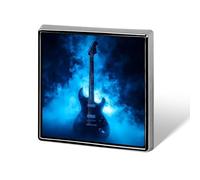 Guitar Music Button Pins Square Badge Personalized Button Brooch Lapel Pins for Women Men Gifts