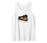 Guitar Music Passion Flames Vintage Rock Music Tank Top