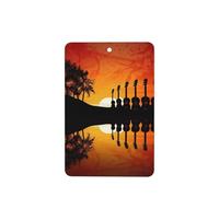 Guitar Music Sunset Car Air Fresheners 6 Pcs, Funny Hanging Car Air Fresheners Cute Long Lasting Scented Mirror Hanging Decoration Ornaments Gift Interior Decor Accessories For Men Women