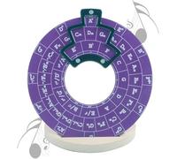 Guitar Music Theory Disc Circle of Fifths, Circle of Fifths Wheel Metal Aluminum Alloy Melody Tool Chord Wheel with Stand Holder, Chord Wheel Musical Instrument, Melody School Supplies (Purple)