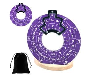 Guitar Music Theory Disc Circles of Fifths, Chord Wheel Guitar Music Theory Disc with Stand Holder, Easy to Read Circles of Fifths for Professional Musicians Guitarists