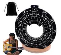 Guitar Music Theory Disc Fifth Circles, Fifth Circles Wheel, Robust Guitar Music Theory Disc Chord Wheel, Easy to Read Fifth Compass for Professional Guitarists