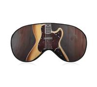 Guitar Musical Instrument Sleep Mask for Women Men, Soft Eye Mask with Adjustable Strap for Sleeping, Light Blocking Travel Blindfold for Nap Comfortable Eye Cover for Home Office