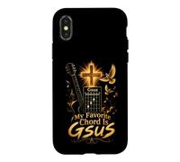 Guitar My Favorite Chord Is Gsus Funny Christian Gift Case for iPhone X/XS