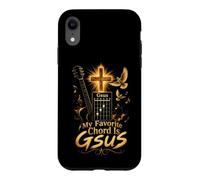 Guitar My Favorite Chord Is Gsus Funny Christian Gift Case for iPhone XR