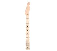 Guitar Neck, 22 Frets Maple Wooden Electric Guitar Neck with Black Mark Dots for TL Style Guitars (No back center line)