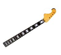 Guitar Neck 22fret 25.5inch Maple Rosewood Fretboard Block Inlay Glossy Yellow Reversed Head