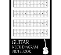 Guitar Neck Diagram Notebook: Guitar Fretboard Diagram Book | Blank Sheet Music Composition Paper | Full 24 Fret Neck Diagrams