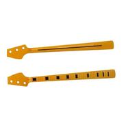 Guitar neck fretboard Black And Yellow 20 Frets Maple Electric Bass Guitar Neck 4 Strings Maple Fingerboard Glossy Paint Guitar Accessories