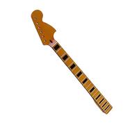 Guitar neck fretboard For ST 22-fret Big Head Yellow Black Square Binding Glossy 5.6 Wide Electric Guitar Neck DIY Modified Guitar Handle