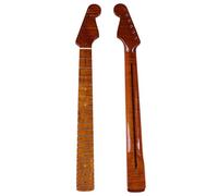 Guitar neck fretboard For ST 6-string 22-fret Roasted Maple Glossy 5.6 Wide Guitar Neck Assembly DIY Electric Guitar Accessories(Black grain)