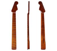 Guitar neck fretboard For ST 6-string 22-fret Roasted Maple Glossy 5.6 Wide Guitar Neck Assembly DIY Electric Guitar Accessories(Grain)