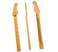 Guitar neck fretboard Matte Yellow 22 Fret Electric Guitar Neck Canadian Maple Neck For ST Back Center Line Mahogany Tube + Bone Nut