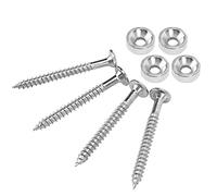 Guitar Neck Joint Bushing Set Metal Ferrule Bolt with Screw Guitar Neck Bushing AccessoryNeck Joint Bushing,Guitar Boltfor Screw, 4 Sets for Electric BassChorus