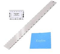 Guitar Neck Notched Straight Edge Luthiers Tool with String Action Ruler Gauge for Gibson 24.75" and Fender 25.5" Electric Guitars
