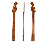 Guitar Neck Replacement 21 Fret Roasted Tiger Maple Neck Bone Nut For ST Electric Guitar