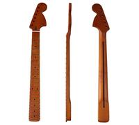 Guitar Neck Replacement 22 Fret 6 String Roasted Maple Neck With Bone Upper Nut And Lower Peach Pipe For ST Electric Guitar
