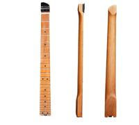 Guitar Neck Replacement 24 Fret Roasted Maple Headless Neck 6 Strings With String Lock Lower Tuning With Turntable