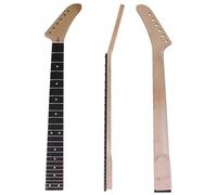 Guitar Neck Replacement 6 String 22 Fret Maple Banana Neck T Handle Matte Electric Guitar DIY Instrument Accessories(Black)
