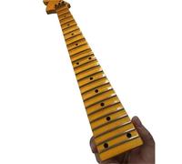 Guitar Neck Replacement Reverse Big Head Full Scalloped Electric Guitar Maple Neck 24Fret Dot Inlay Locking Nut