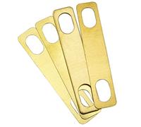 Guitar Neck Shim LQ Industrial 4PCS 0.2mm 0.5mm 1mm Thickness Replacement Brass Heightening Gaskets for Guitar and Bass Bolt-on Neck Repair Guitar Neck Shim Plates
