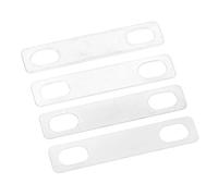 Guitar Neck Shim Set | Brass Height Adjustment Gaskets for Better Playability | 3 Thicknesses 0.2mm / 0.5mm / 1mm | 4Pcs Replacement Parts for Electric & Acoustic Guitars (Silver)