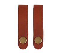 Guitar Neck Strap Leather Guitar Grave Stick Strap Hook with Metal Buttons Accessory for Acoustic Electric Guitar Pack of 2
