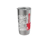 Guitar Never Underestimate an Old Man with His Guitar Stainless Steel Insulated Tumbler