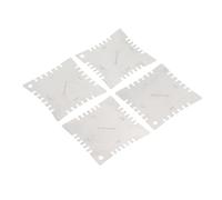 Guitar Notched Radius Gauge, 4PCS Stainless Steel Fingerboard Ruler Fretboard Measuring Luthier Tool Quickly Find Curvature for Guitar
